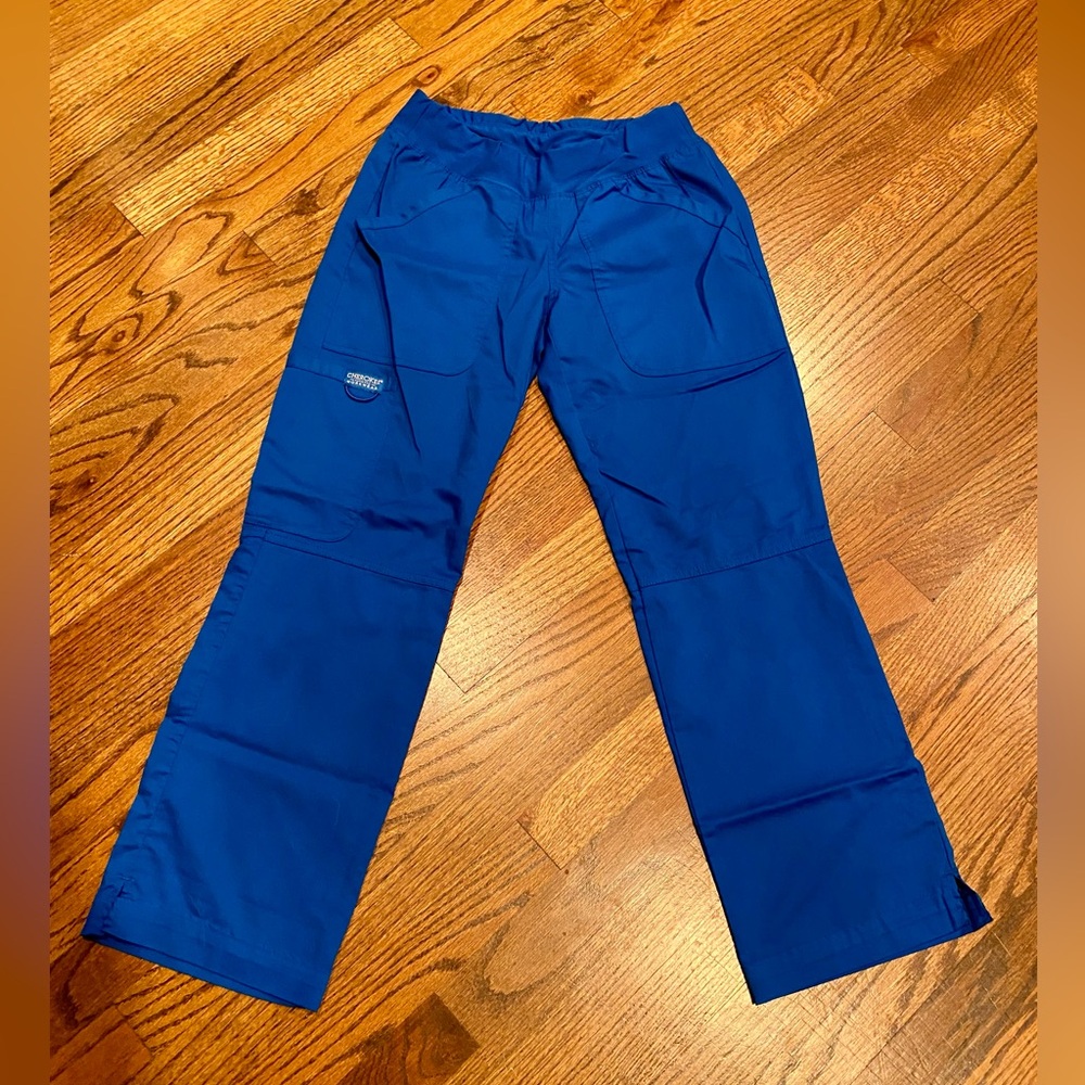 Cherokee Royal Blue Scrub Pants XXS Petite Medical Workwear.